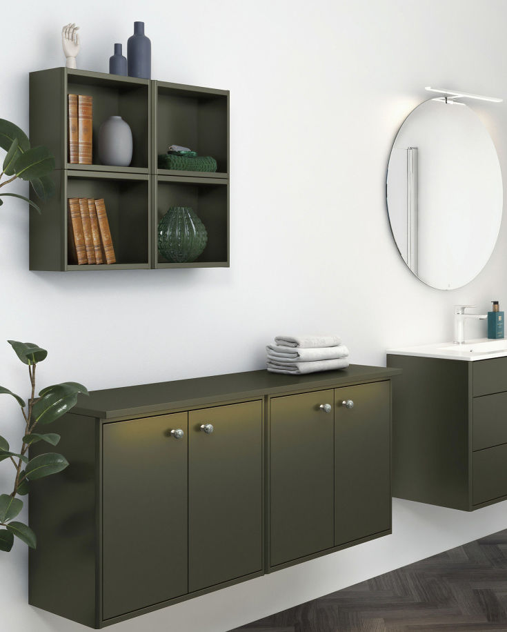 Gustavsberg Graphic opbevaringskube, 30x27,5 cm, grøn