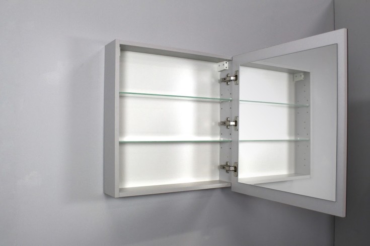 Sanibell Online spejlskab, 60x60 cm, grå