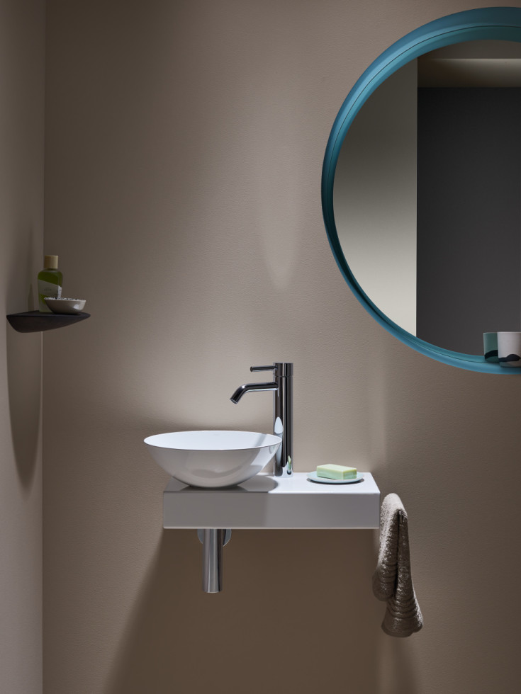 Alape Piccolo Novo håndvask, 55x32 cm, venstre, hvid