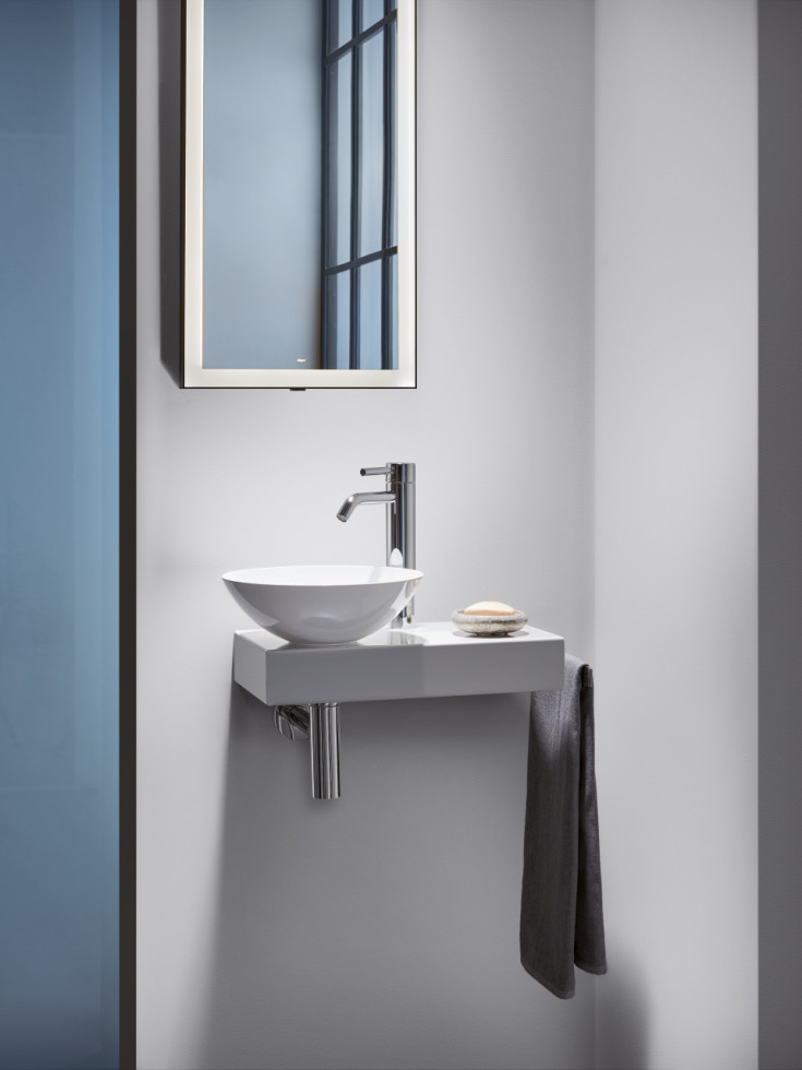 Alape Piccolo Novo håndvask, 55x32 cm, venstre, hvid