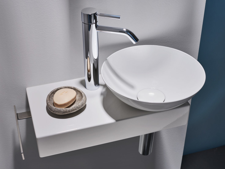 Alape Piccolo Novo håndvask, 55x32 cm, højre, hvid