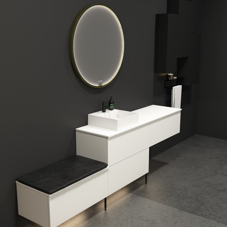 Dansani Luna Classic støtteben, sort, 15-19 cm