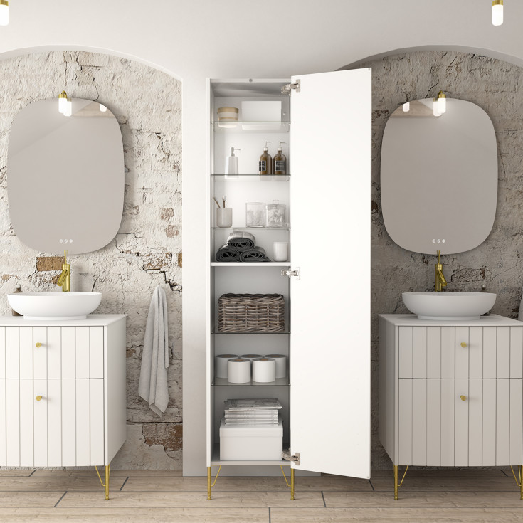 Dansani Lyra spegellampa, mässing