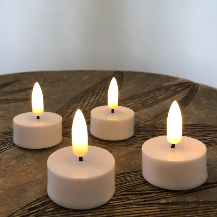 Veli Line LED fyrfadslys, batteri, 4 stk