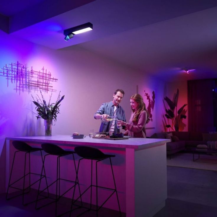 Philips Hue Centris spotter i tak, sort