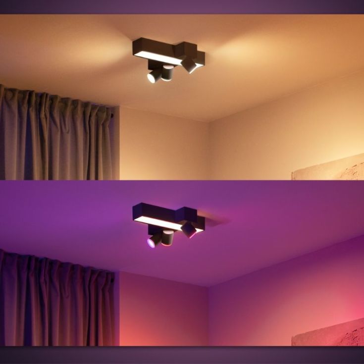 Philips Hue Centris Cross takspotlight, svart
