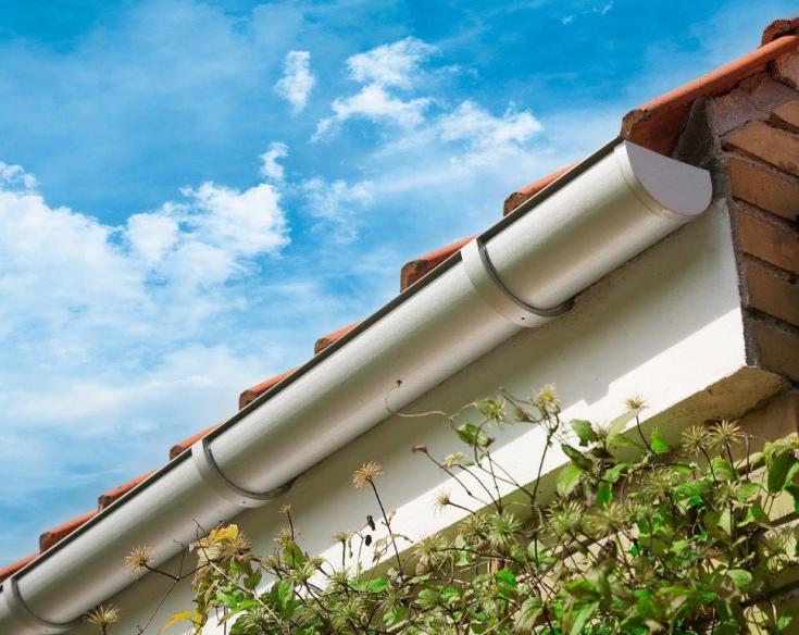 Plastmo nedløbsrør 75 x 3000 mm, aluzink