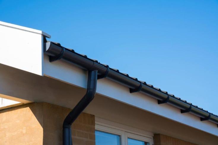 Plastmo grenrør 45 grader / 75 mm, grafit