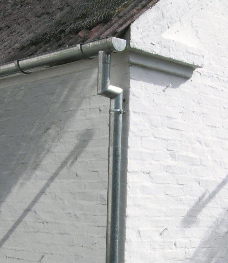 Plastmo brøndkrave 75 x 150 mm, zink