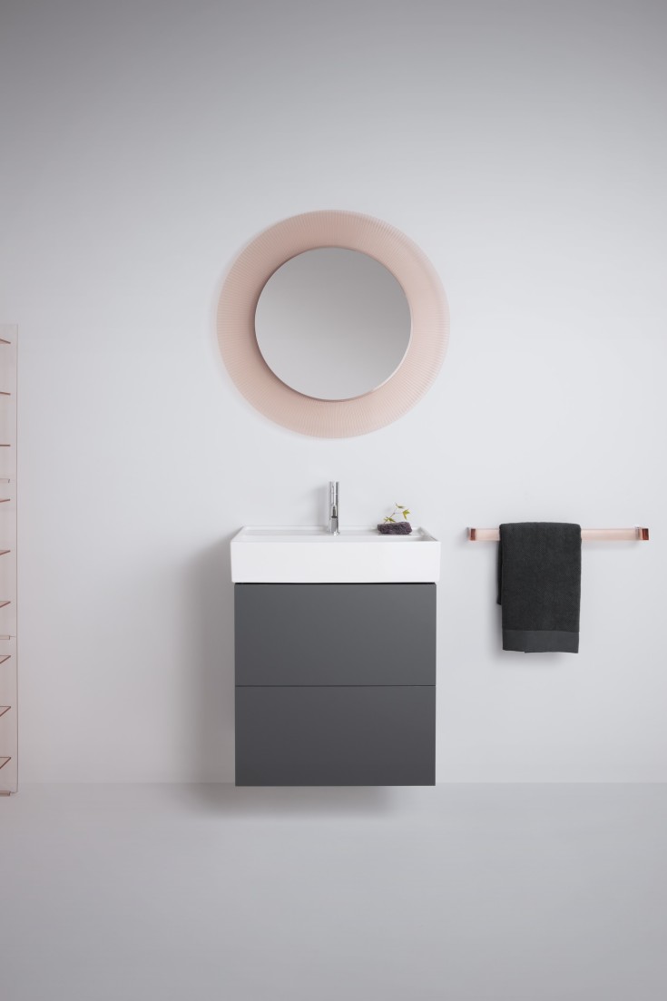 Kartell Laufen All Saints speil med lys, rosa