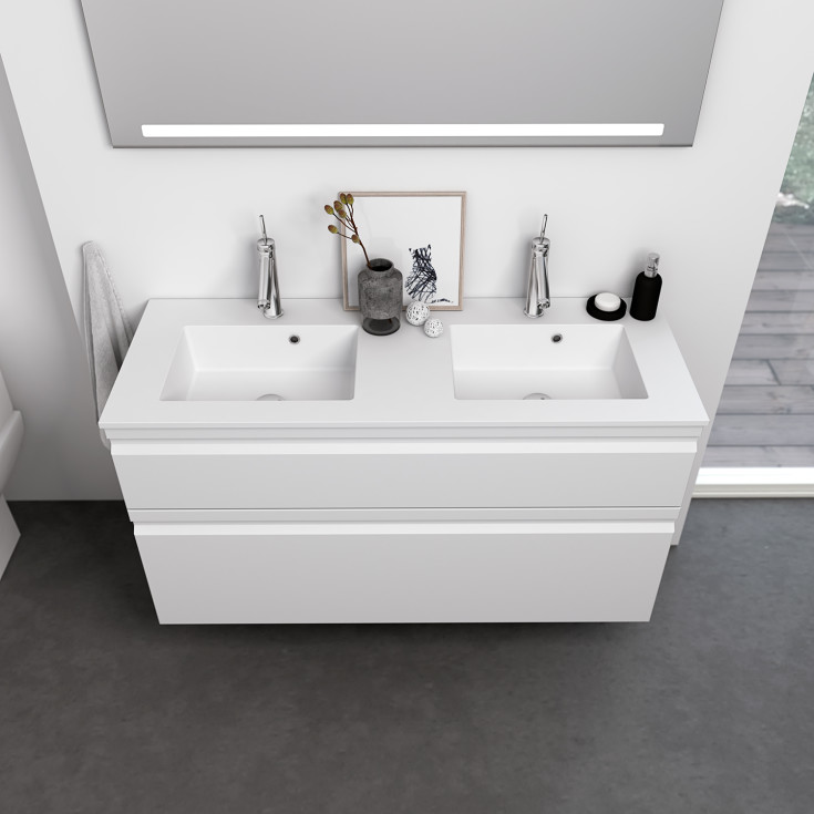 Dansani Minore servant, 120,2x45,5 cm, hvit