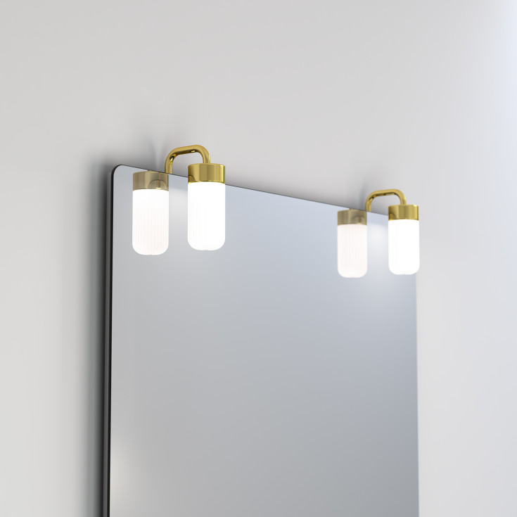 Dansani Lyra spegellampa, mässing