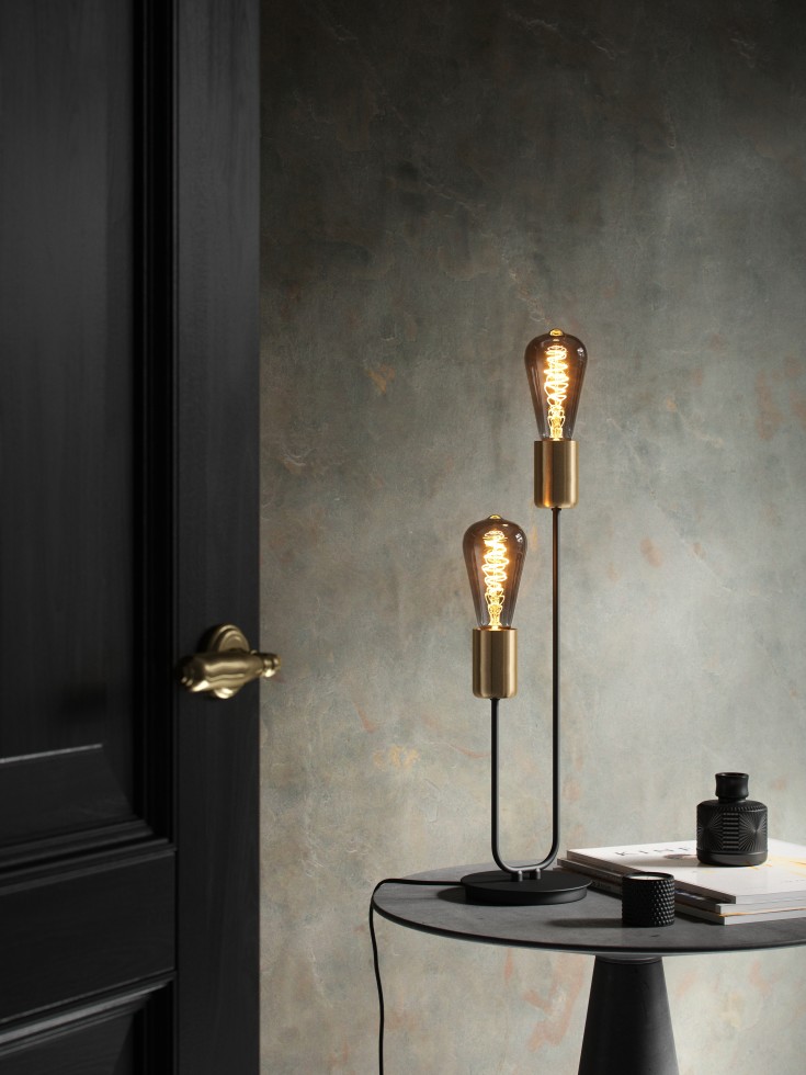 Nordlux Deco Spiral dråbeformet E27 globepære, 5W, røgfarvet