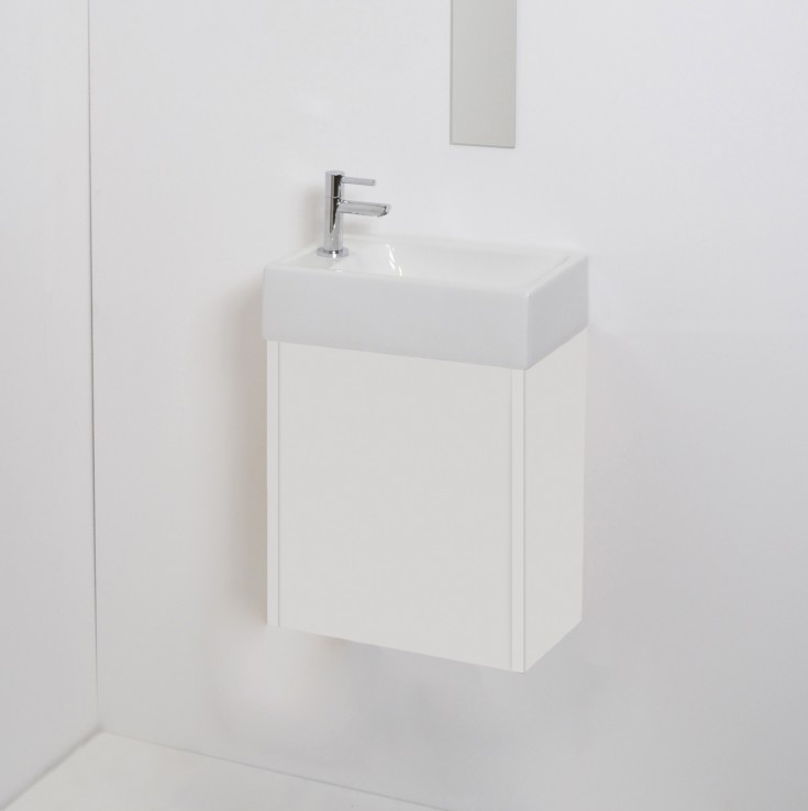 Sanibell Proline tvättställsunderskåp, 40x23 cm, matt vit