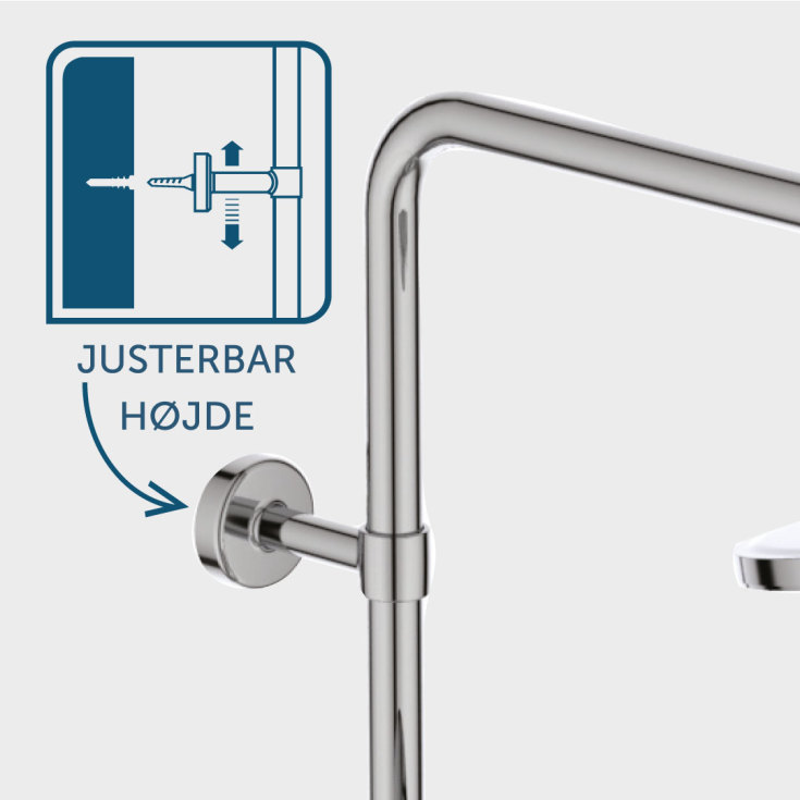 Ideal Standard Ceratherm T25 brusesæt, krom