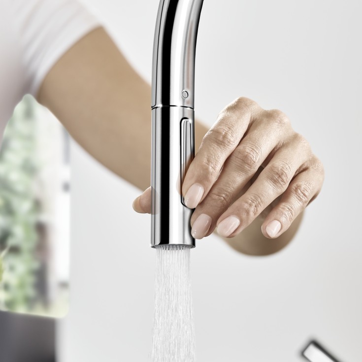 Hansgrohe Talis M54 köksblandare, utdragbar pip, krom