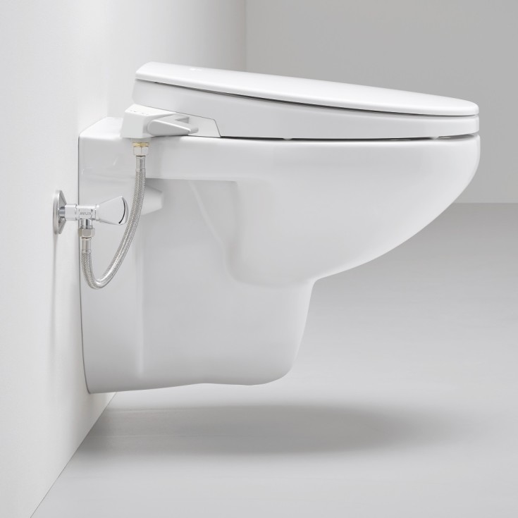 Grohe Bau toalettsits, dusch, soft close, vit