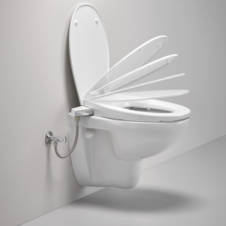 Grohe Bau toalettsits, dusch, soft close, vit