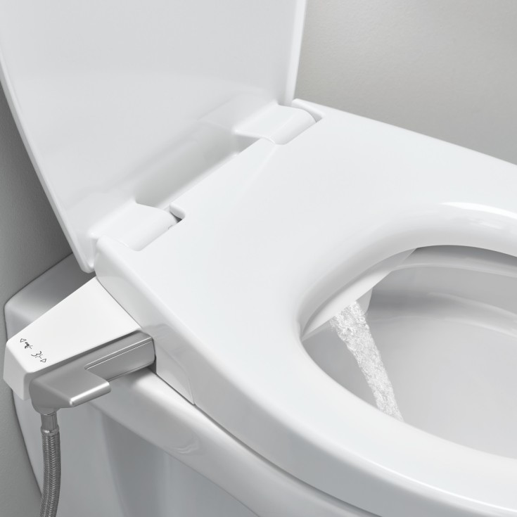 Grohe Bau toalettsits, dusch, soft close, vit