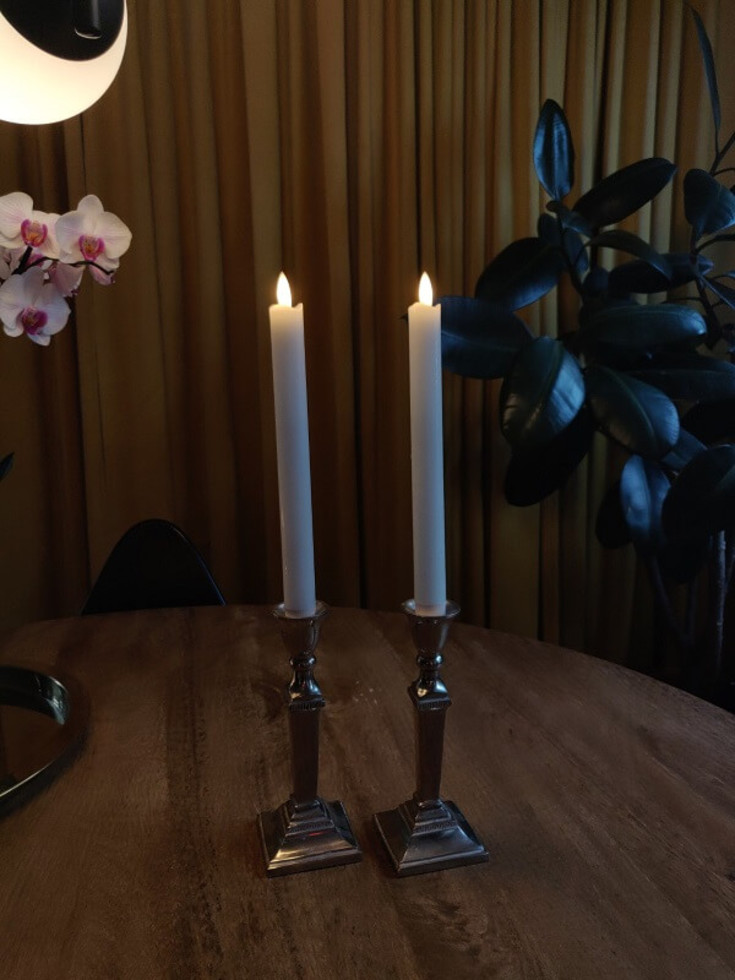 Veli Line LED kronelys, batteri, hvit