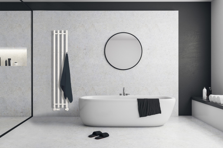 Kriss Vega håndklædetørrer, kombi, 25,7x142 cm, hvid