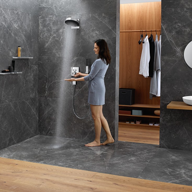 Hansgrohe Rainfinity brusehoved, Ø25 cm, krom