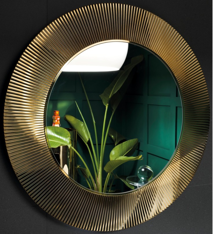 Kartell Laufen All Saints spejl, Ø78 cm, kobber