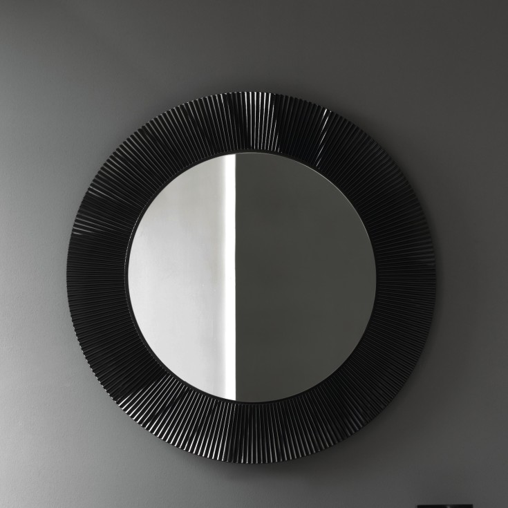 Kartell Laufen All Saints spegel, Ø78 cm, svart
