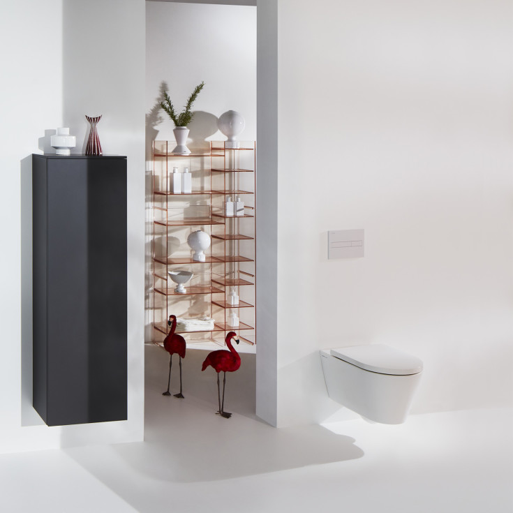 Kartell Laufen væghængt toilet, uden skyllekant, hvid