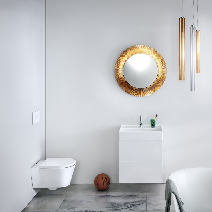 Kartell Laufen væghængt toilet, uden skyllekant, hvid