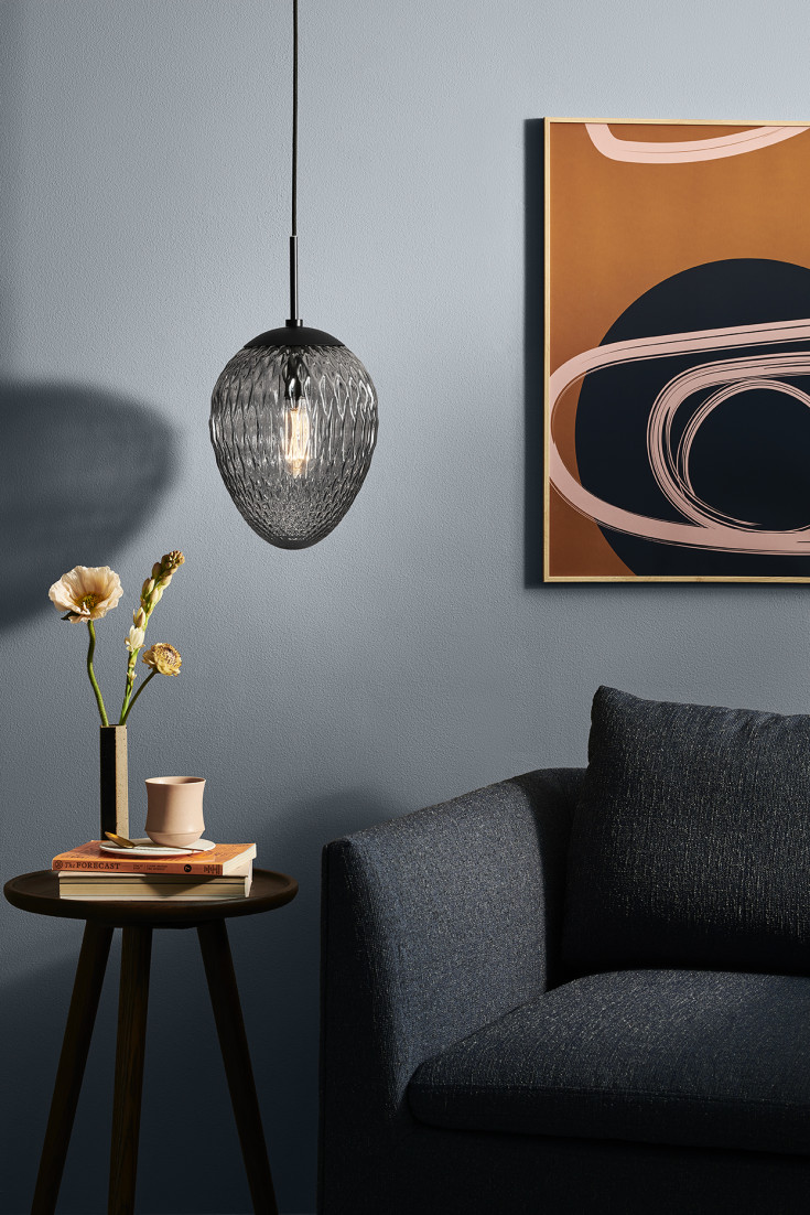 Halo Design Woods pendel, røgfarvet, Ø25 cm