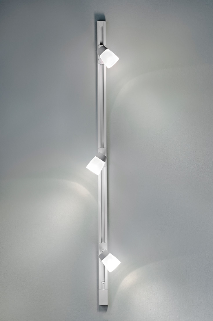 Halo Design Track Glass 1-fas skenspotlight, vit