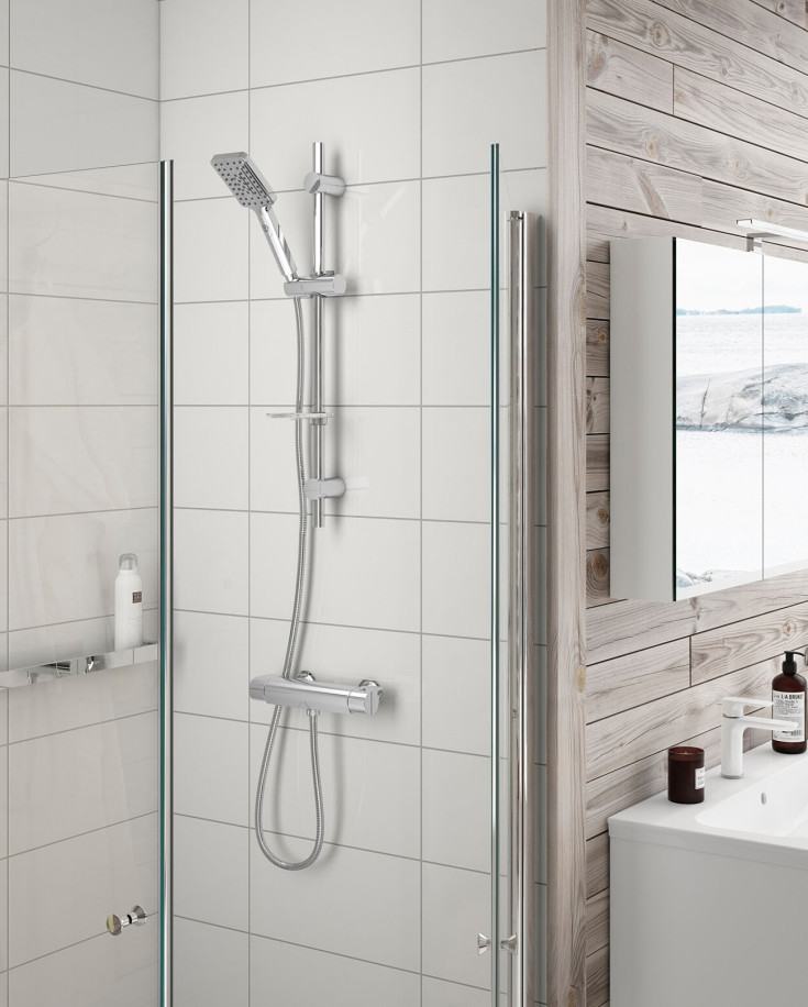 Gustavsberg Square brusesæt, krom