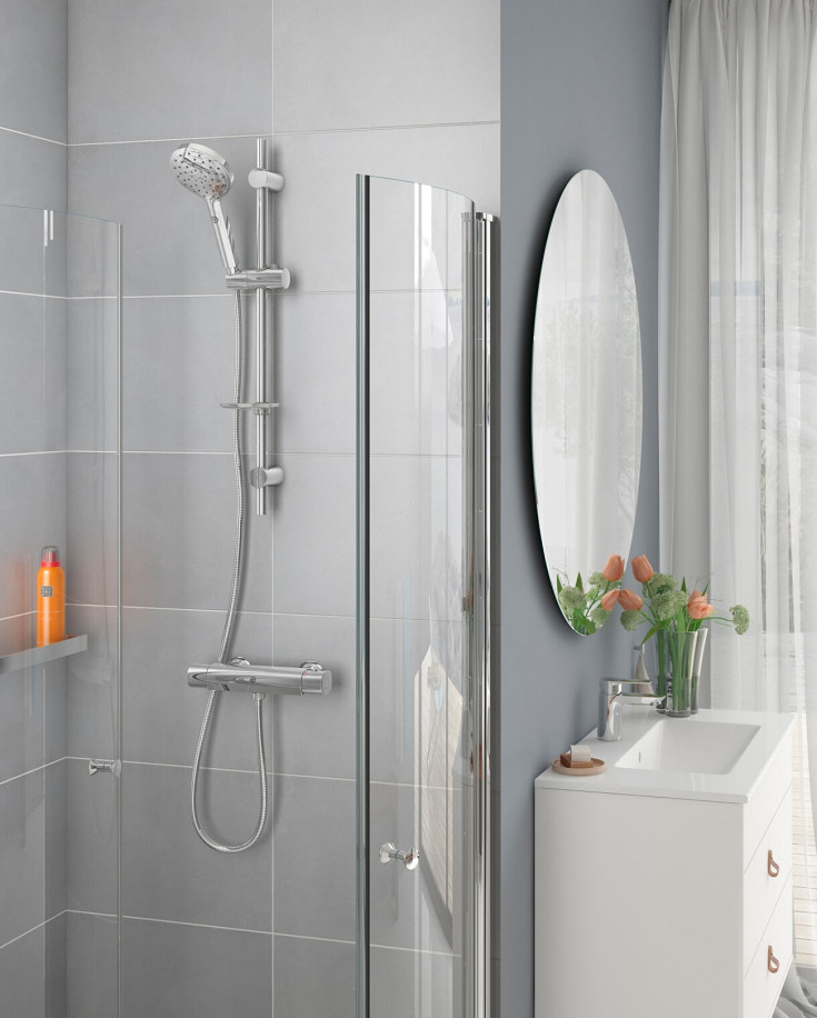 Gustavsberg Round dusjsett, krom