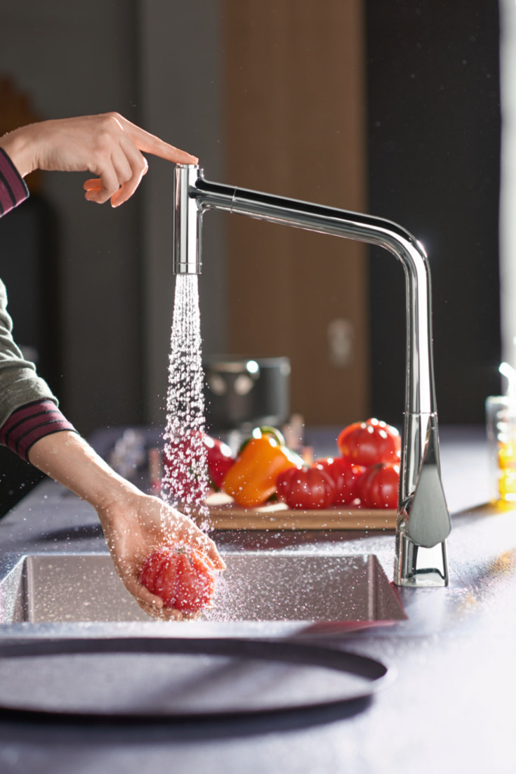 Hansgrohe diskbänk, 50x45 cm, rostfritt stål