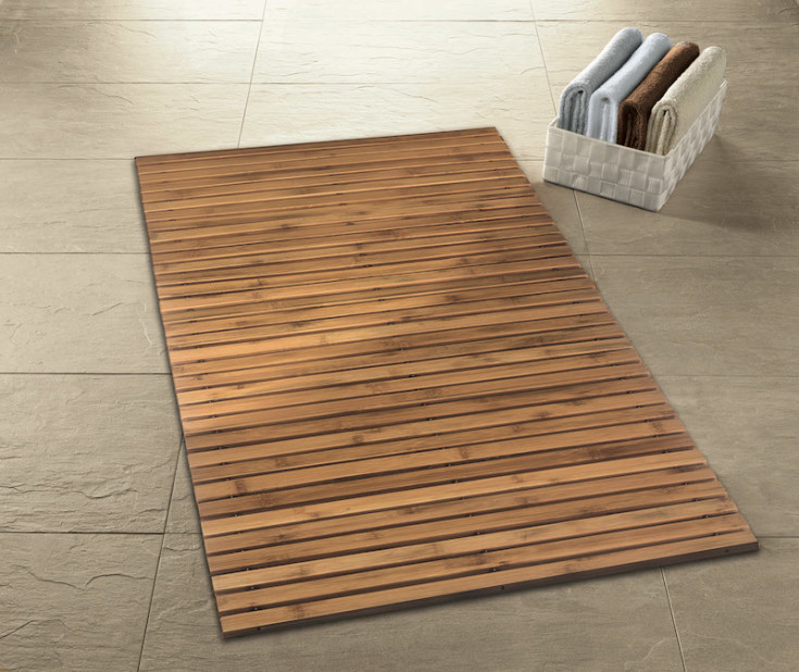 Kleine Wolke Level baderomsmatte, 60x115 cm, bambus