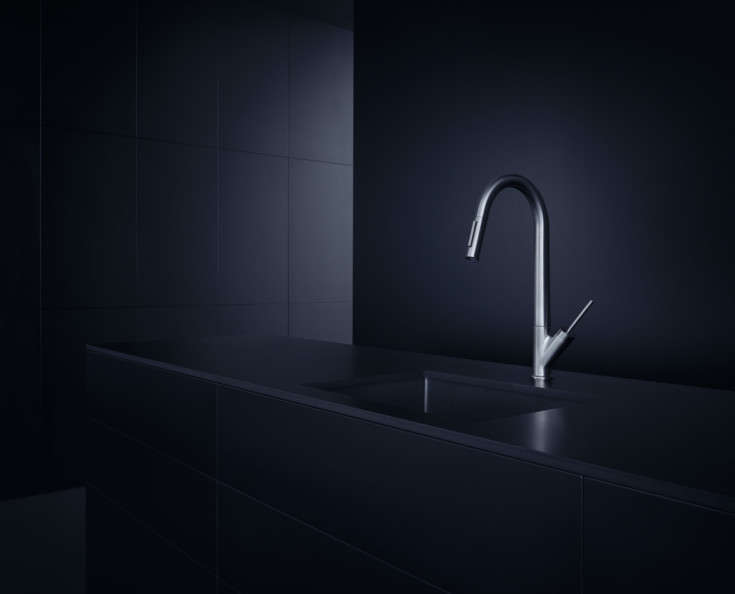 Axor Starck Semi-Pro Kjøkkenbatteri, nedtrekkbar tut/dusj, stål