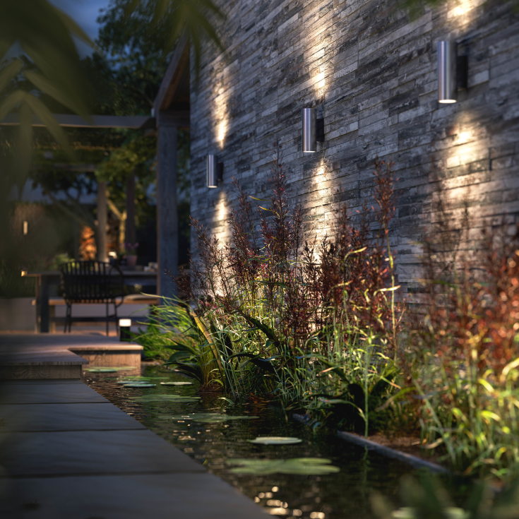 Philips Hue Appear udendørs væglampe, stål