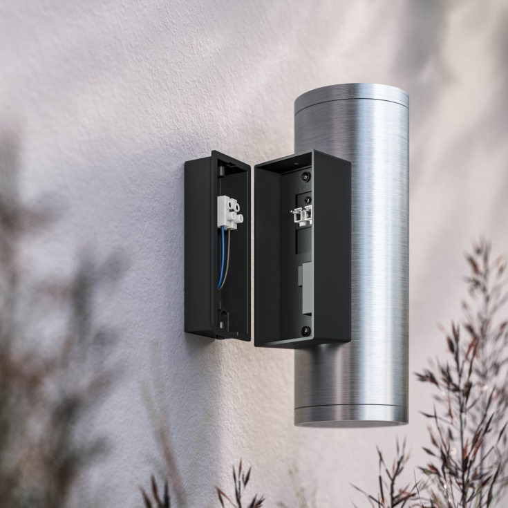 Philips Hue Appear utelys vegg, stål