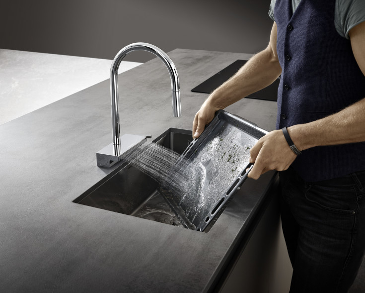 Hansgrohe Aquno Select M81 kjøkkenarmatur, uttrekkbar tut, krom