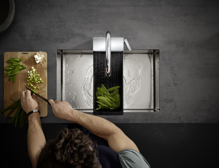 Hansgrohe Aquno Select M81 køkkenarmatur, udtrækstud, krom