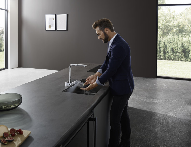 Hansgrohe Aquno Select M81 köksblandare, utdragbar pip, krom