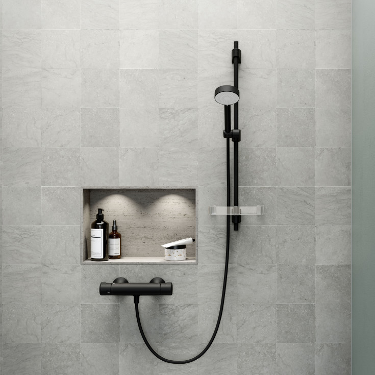 Oras Nova bruserarmatur, mat sort