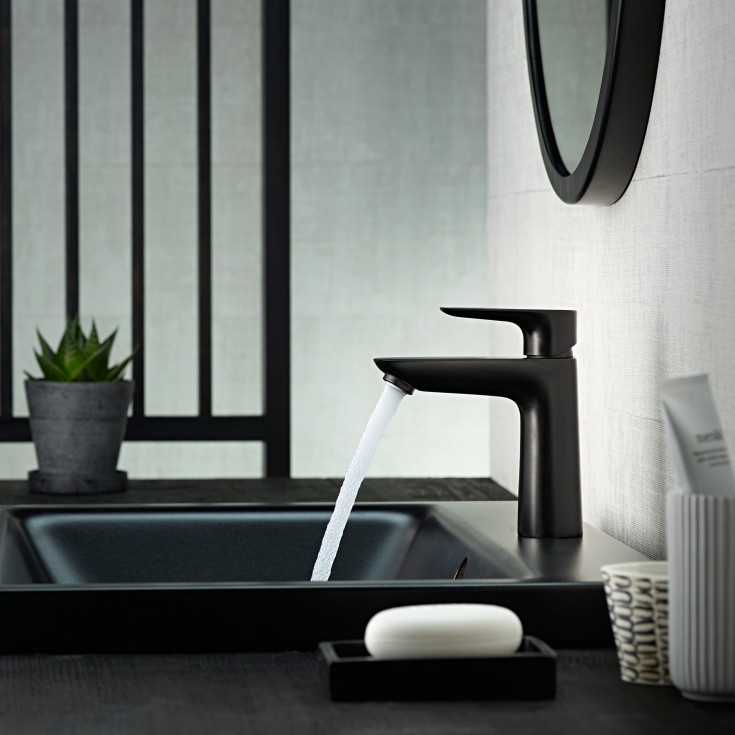 Hansgrohe Talis E 110 tvättställsblandare, matt svart