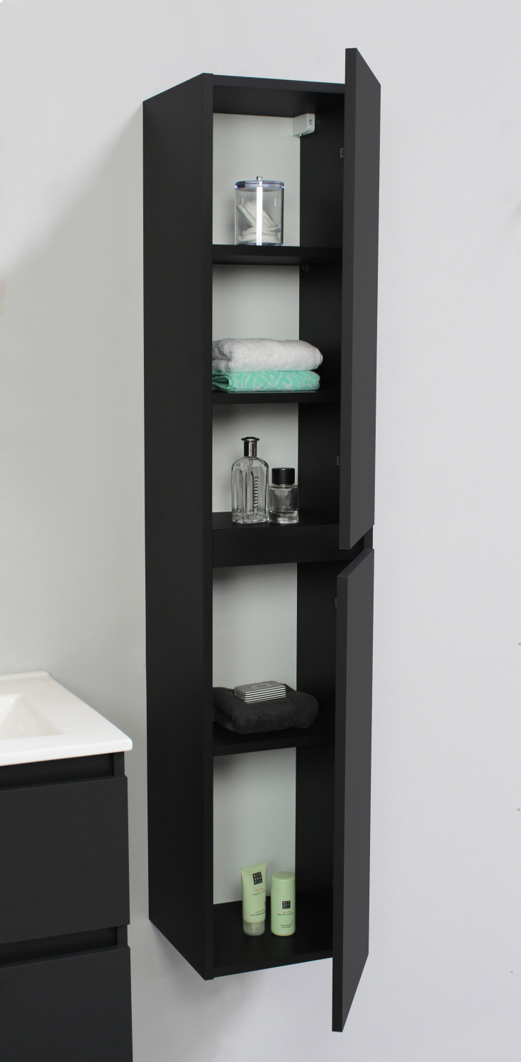 Sanibell Online høyskap, 30x145 cm, matt sort