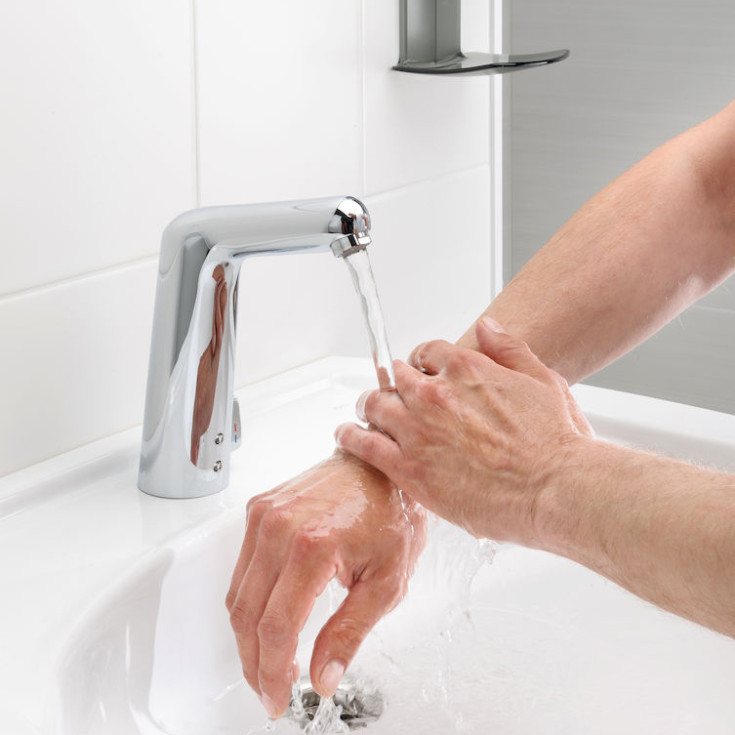 Oras Medipro tvättställsblandare, beröringsfri, krom