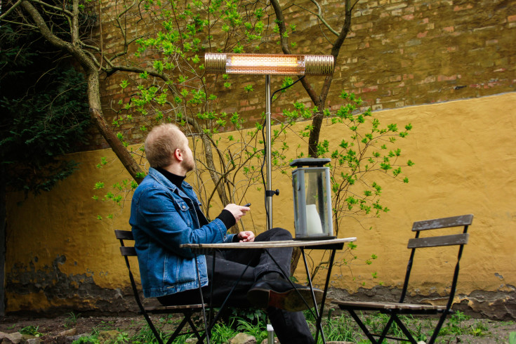 Wishco golvstativ till terrassvärmare, rostfritt stål