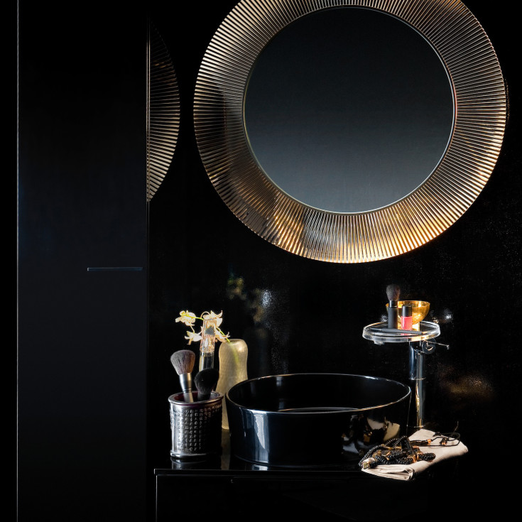Kartell Laufen tvättställ, Ø42 cm, svart