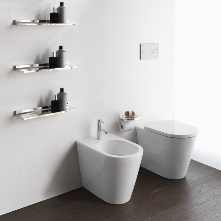 Kartell Laufen Shelfish hylla, 45x15,5 cm, silver
