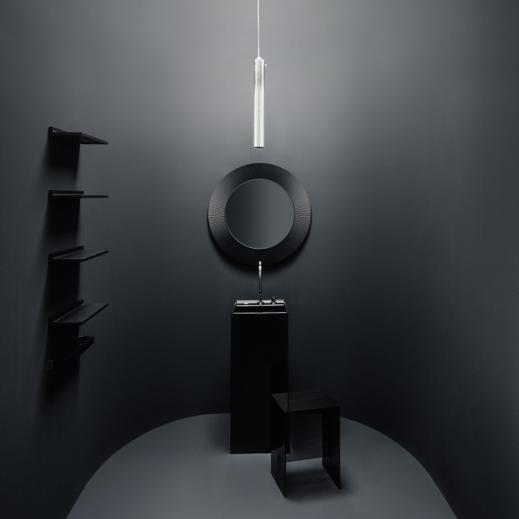 Kartell Laufen Shelfish hylle, 45x11,5 cm, sort